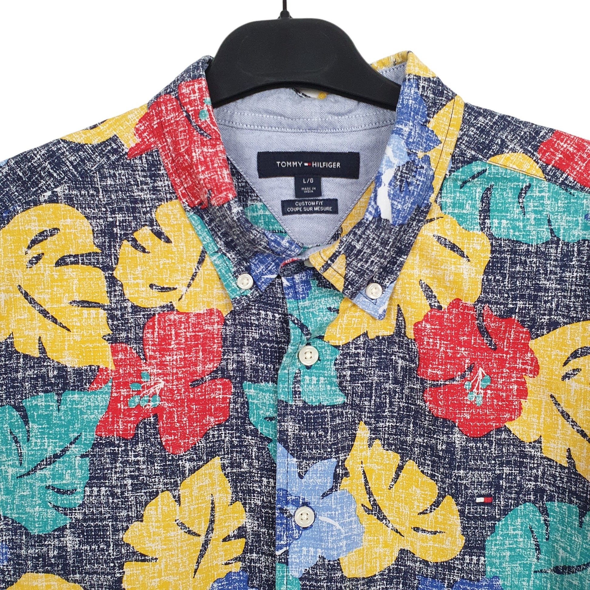 Tommy Hilfiger Pattern Short Sleeve Regular Fit Shirt Yellow