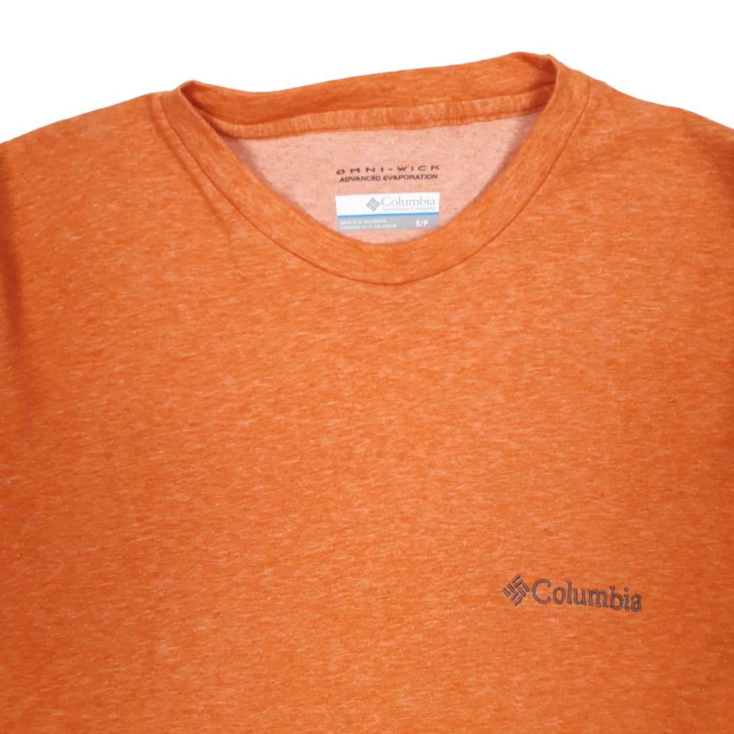 Mens Orange Columbia Sportswear Omni Wick Long Sleeve T Shirt