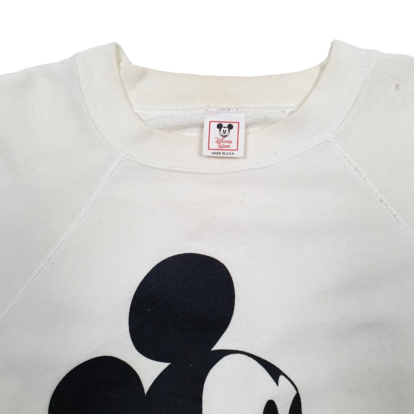 Mens White Disney Vintage Made In USA Crewneck Jumper