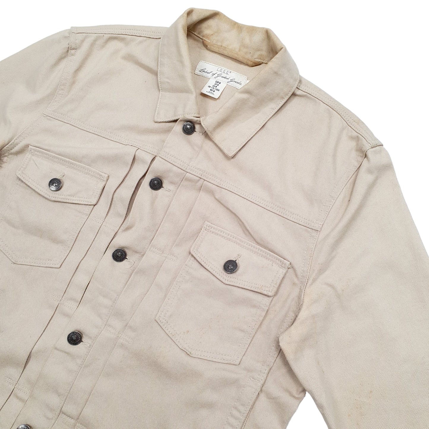 Womens Cream H&M  Denim Jacket Coat