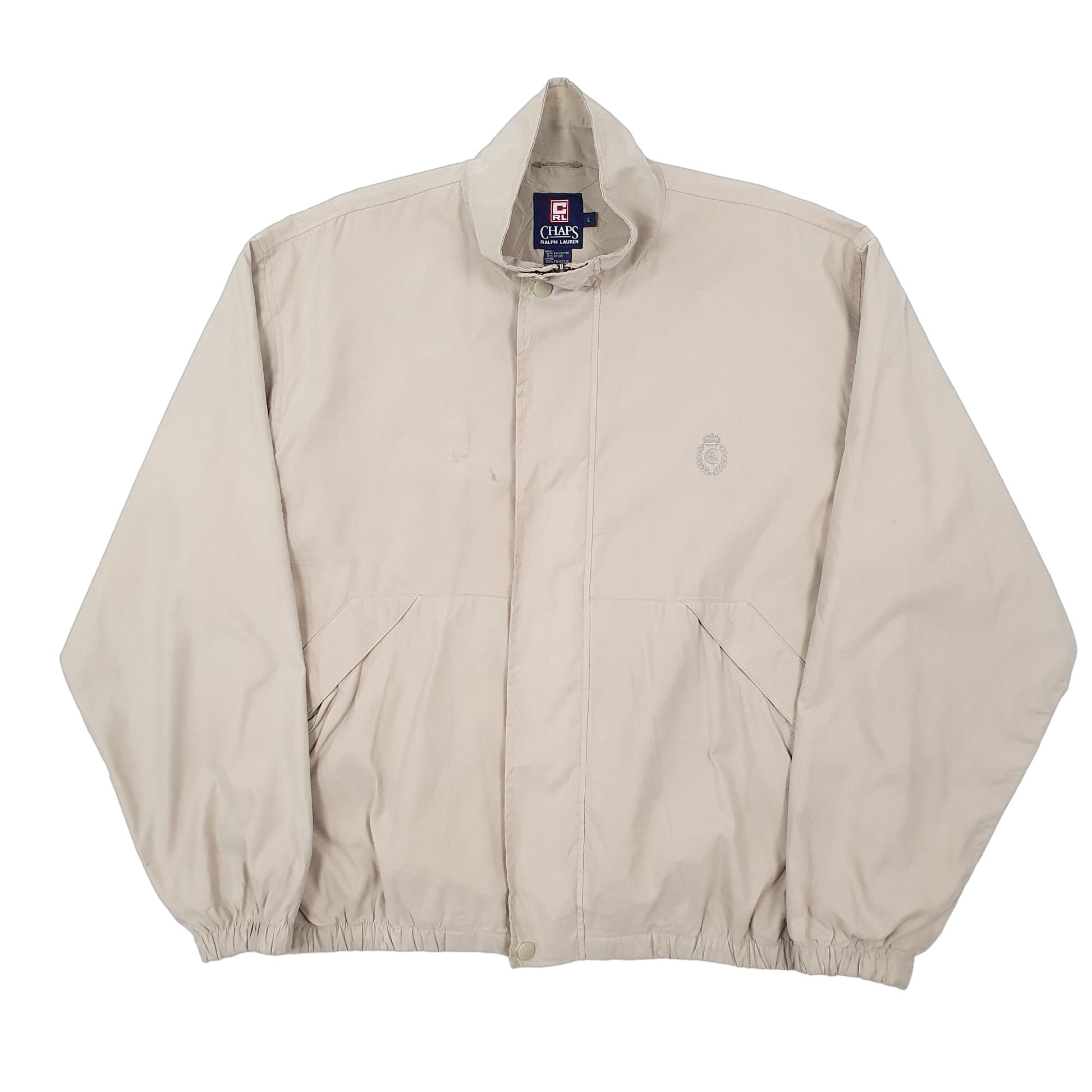 Mens Beige Ralph Lauren Chaps Vintage Harrington Jacket Coat