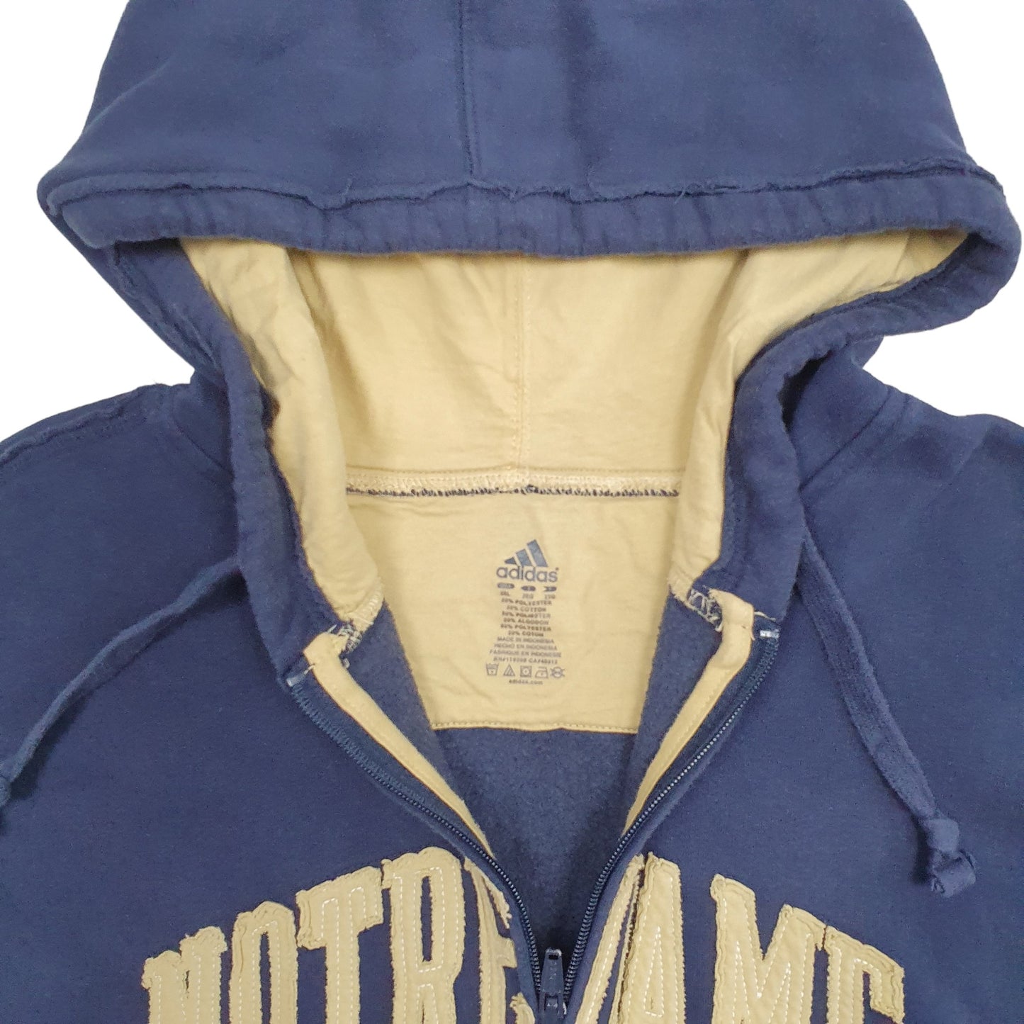 Mens Navy Adidas Notre Dame Hoodie Jumper