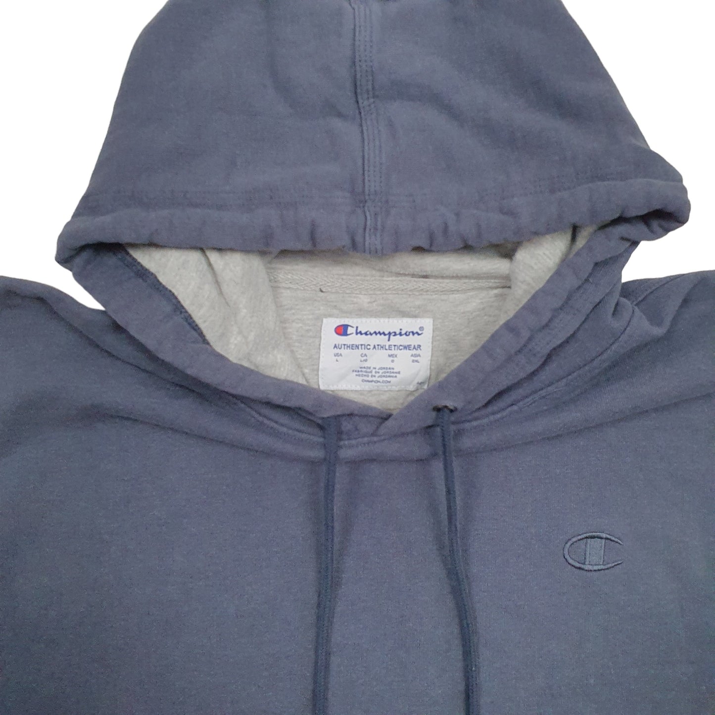 Mens Blue Champion  Hoodie Jumper