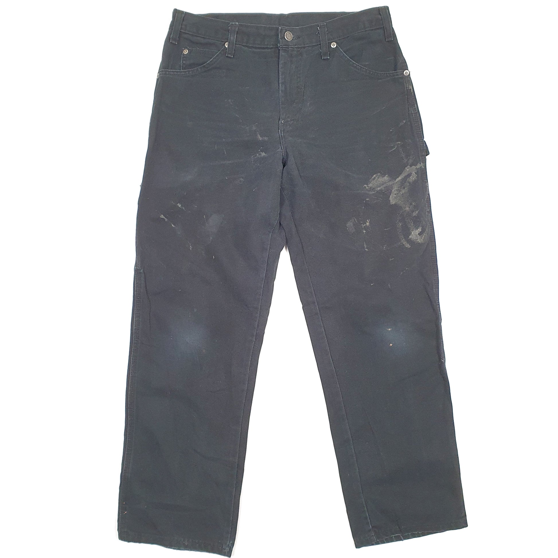 Mens Dickies Black Carpenter Trousers W32 L30 Black