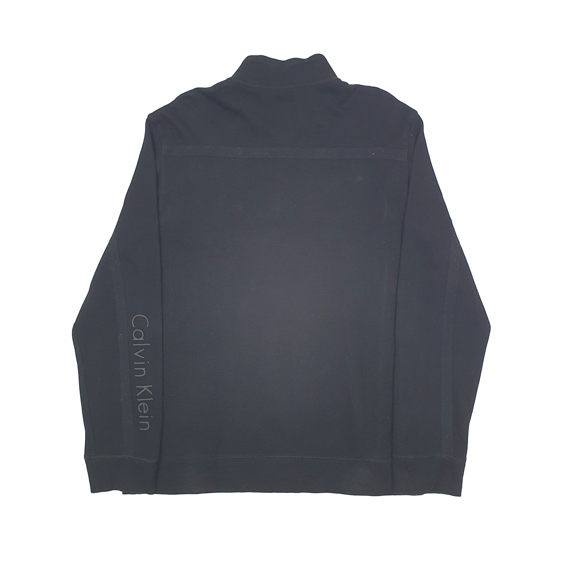Calvin Klein Spellout Quarter Zip L Black