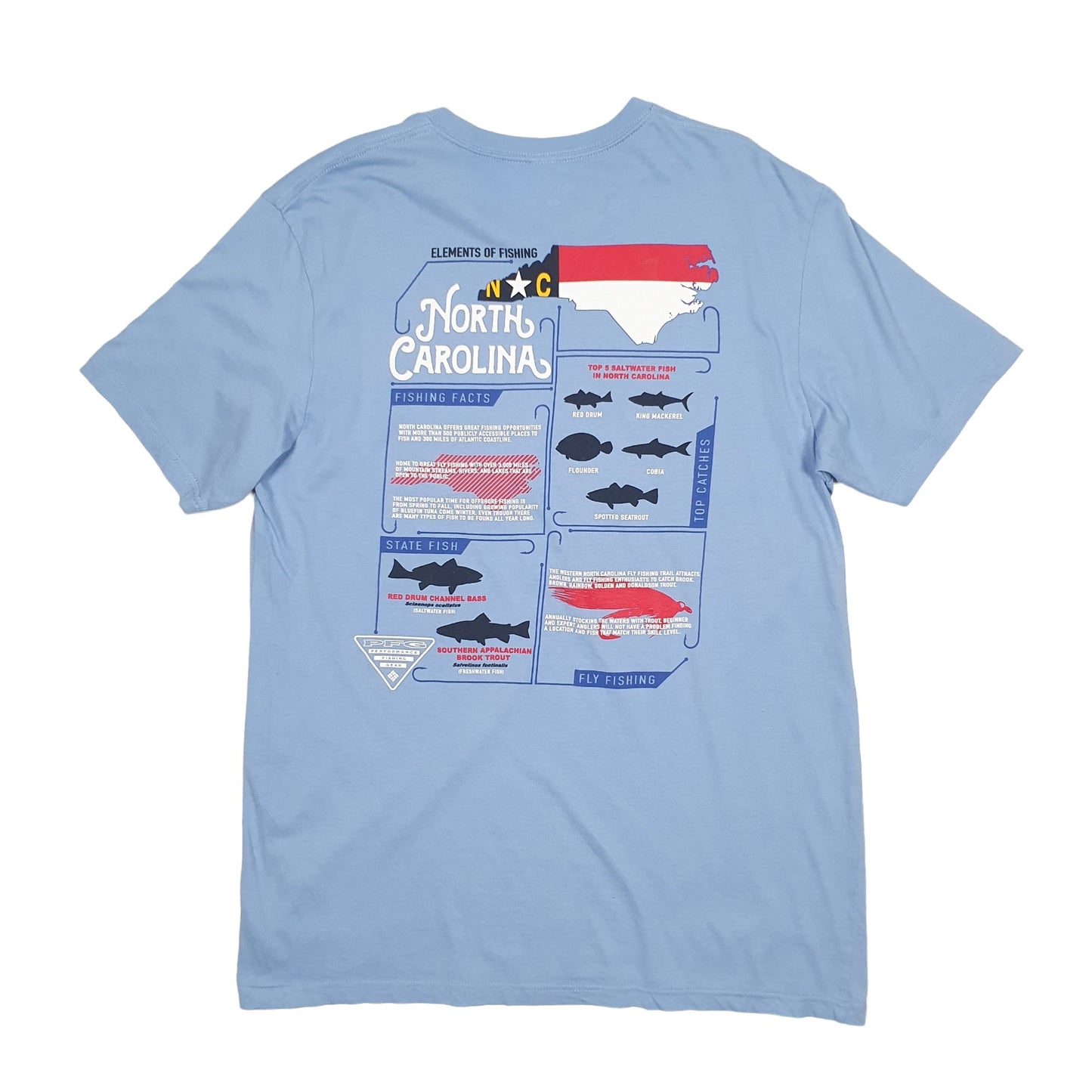 Mens Blue Columbia Sportswear  Short Sleeve T Shirt