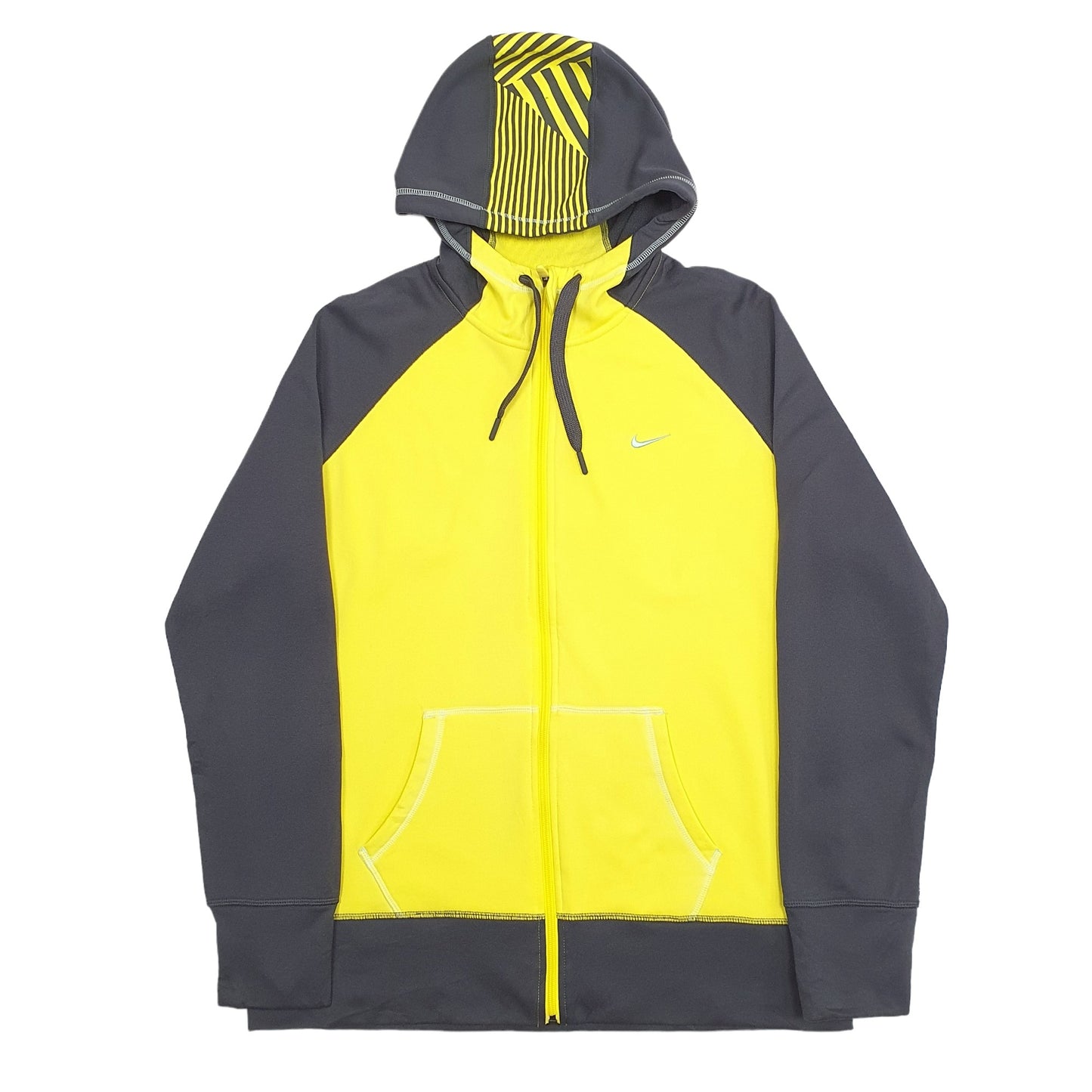 Mens Yellow Nike Spellout Hoodie Jumper