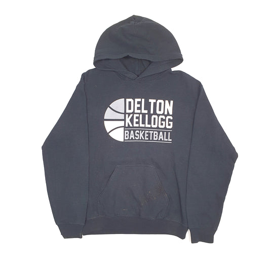 Mens Black Gildan USA College Basketball Hoodie Jumper