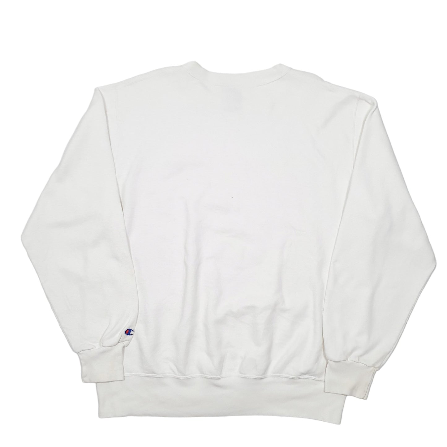 Mens White Champion  Crewneck Jumper