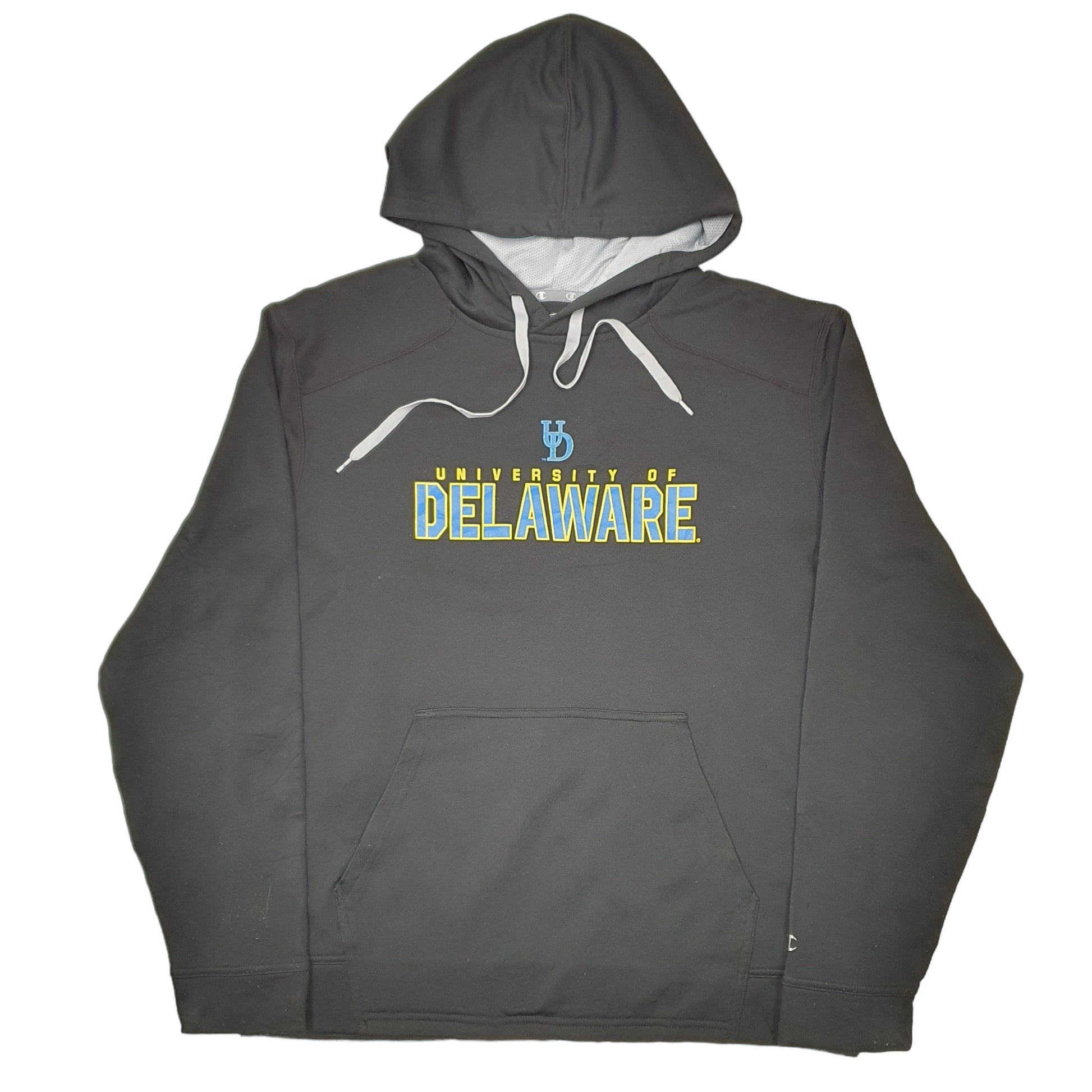 Mens Black Champion Delaware University Active Hoodie Jumper