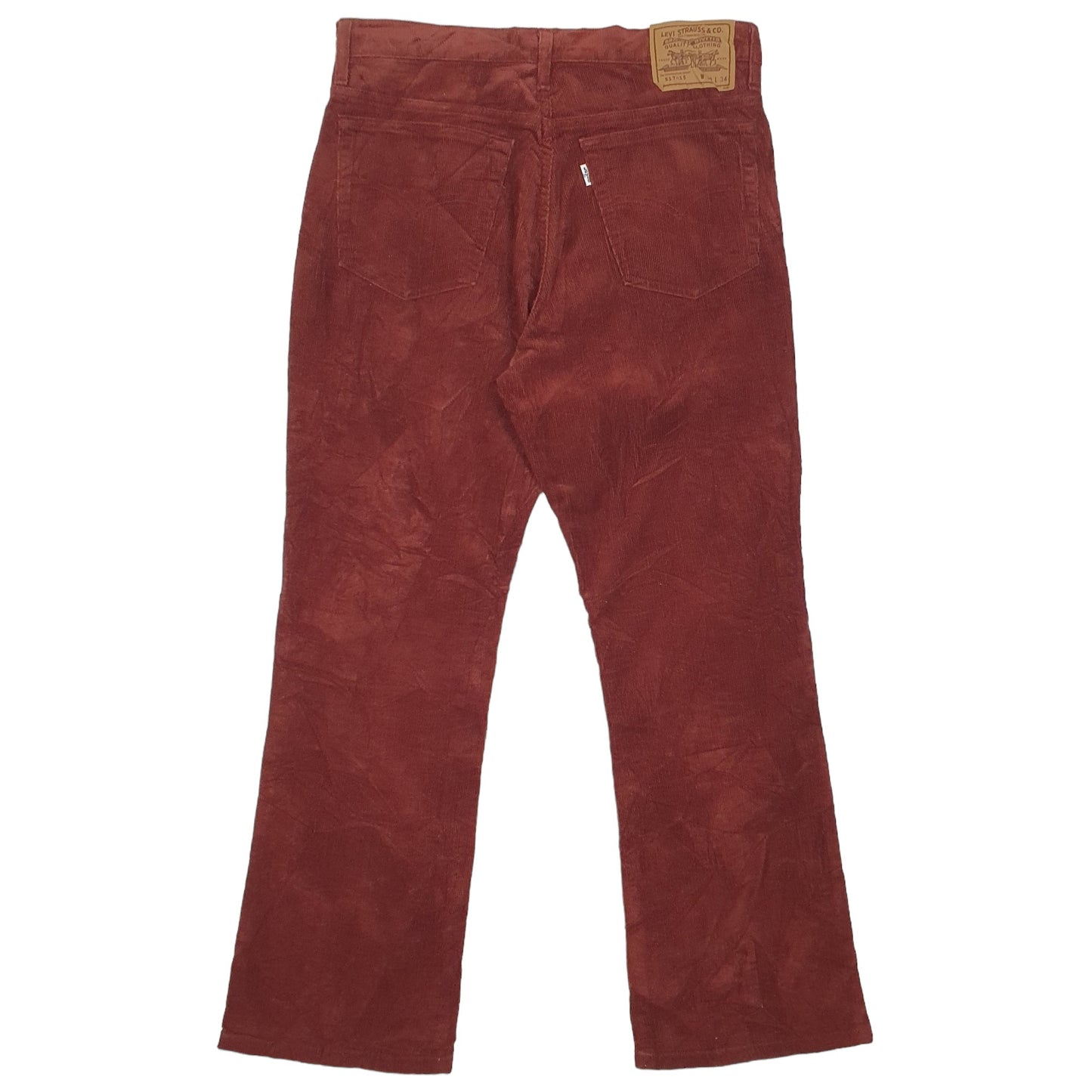 Mens Burgundy Levis 517 Corduroy Trousers