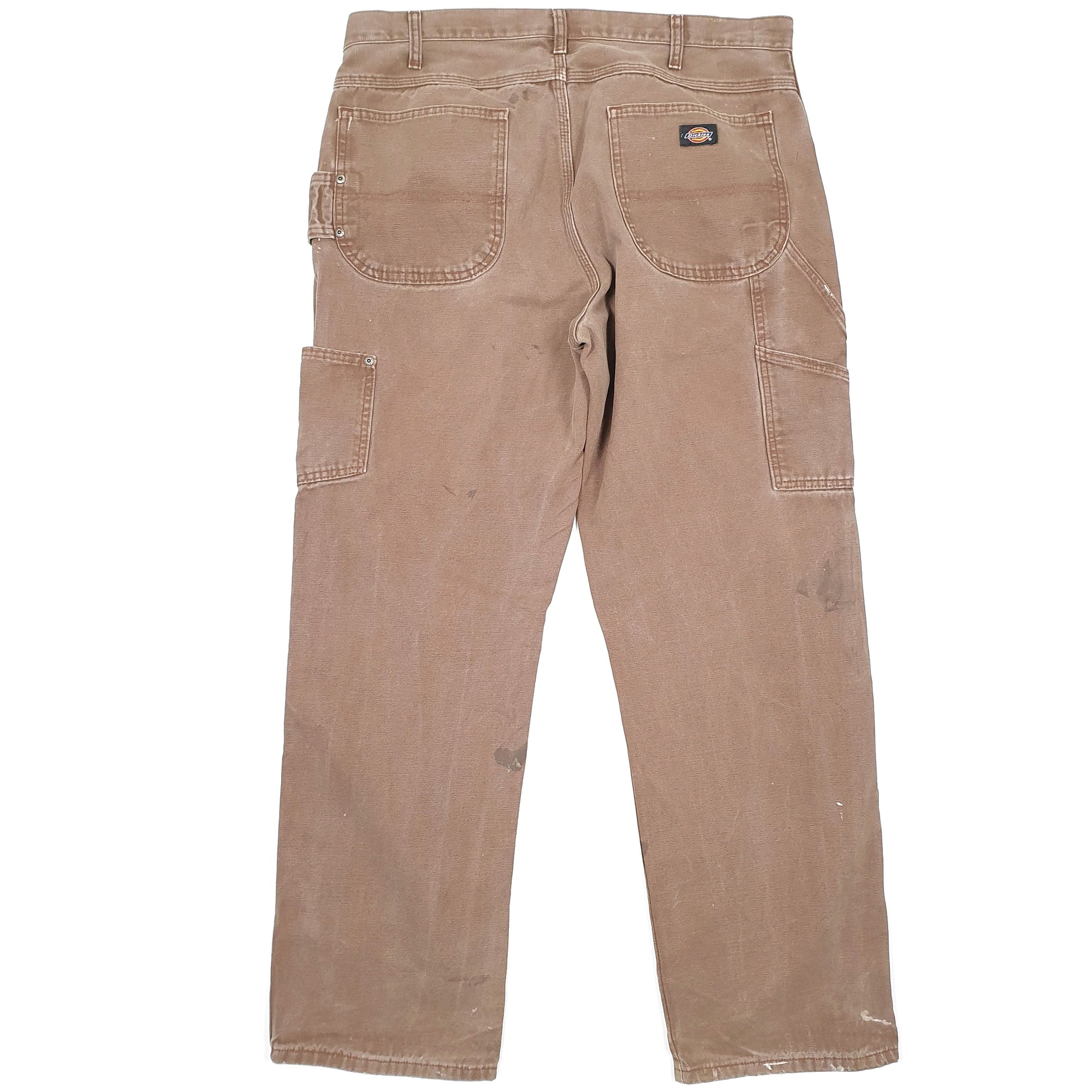 Mens Dickies Brown Carpenter Trousers W38 L31 Brown