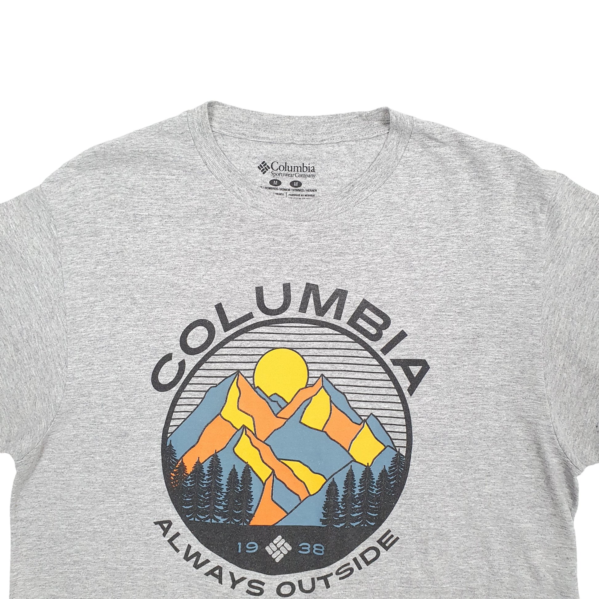 Mens Grey Columbia Sportswear  Short Sleeve T Shirt