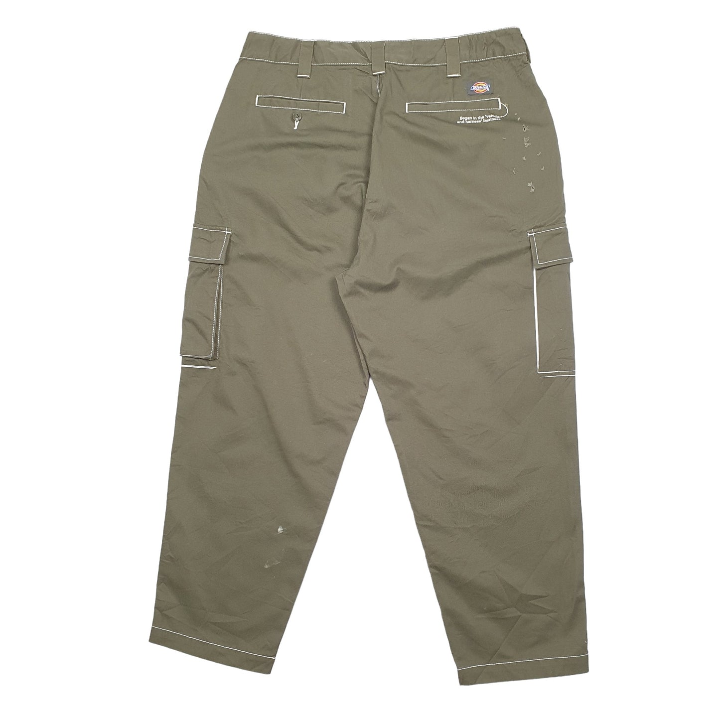 Mens Khaki Dickies  Cargo Trousers