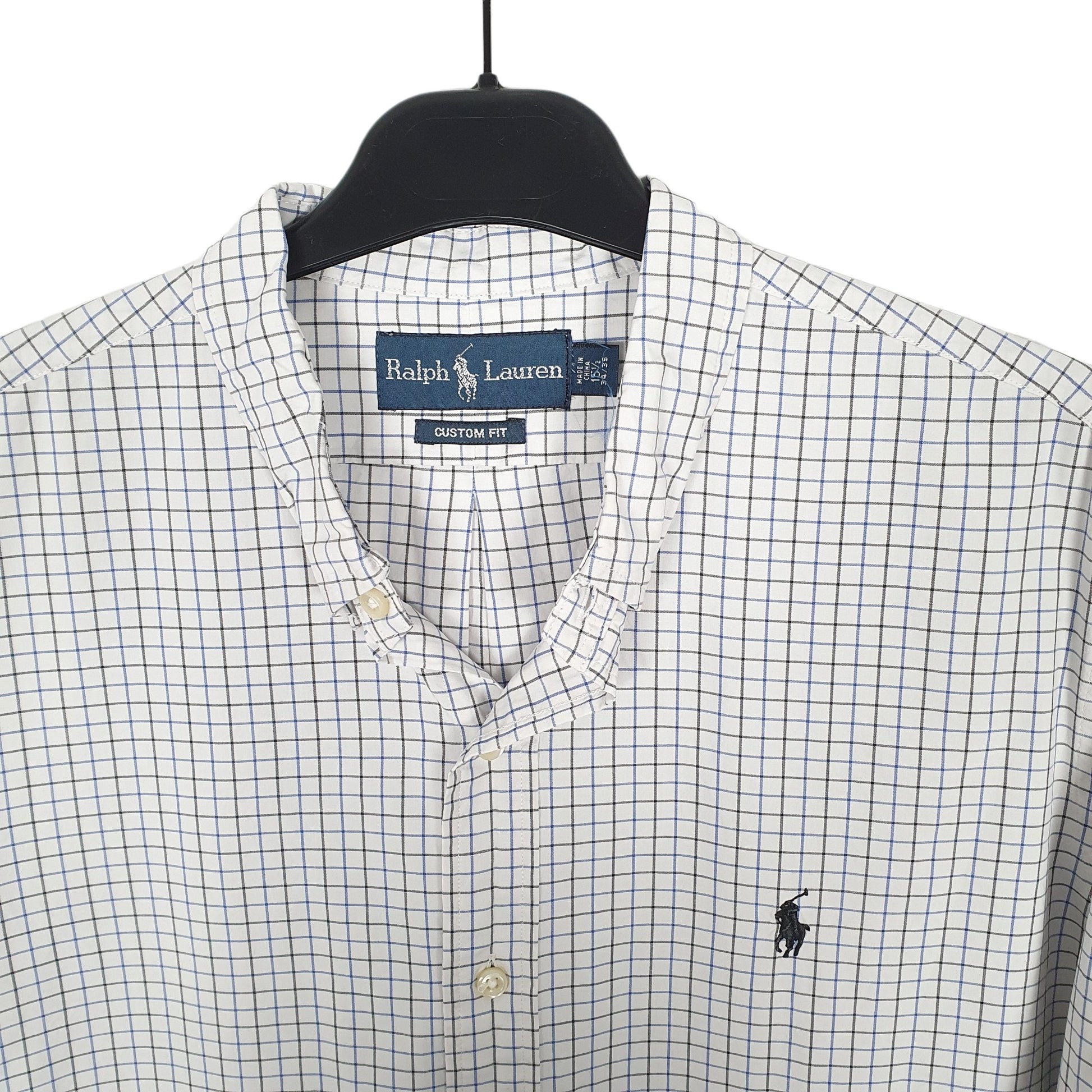 Ralph Lauren Long Sleeve Custom Fit Check Shirt White
