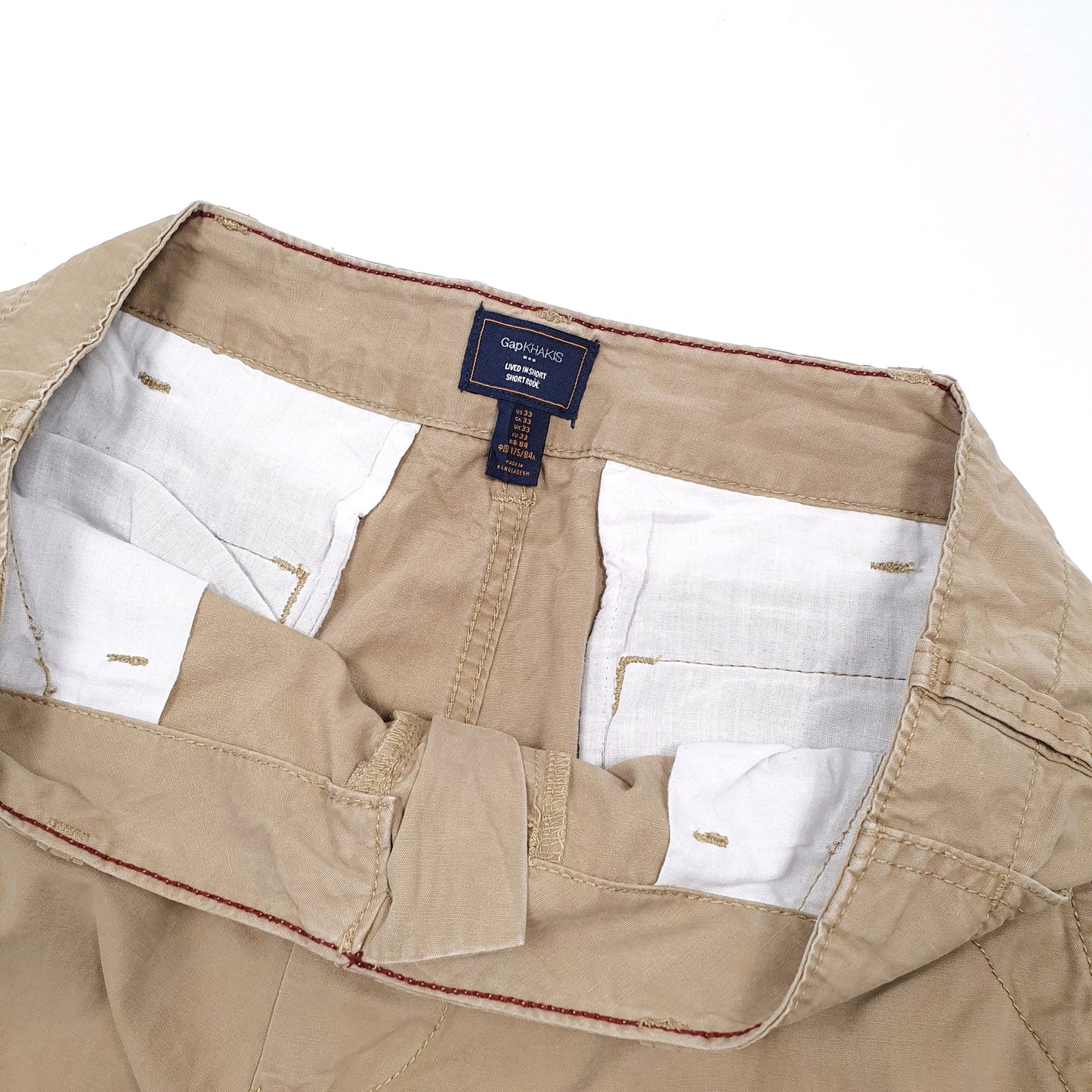 Gap Combat Khakis Beige Cargo Workwear Shorts W33