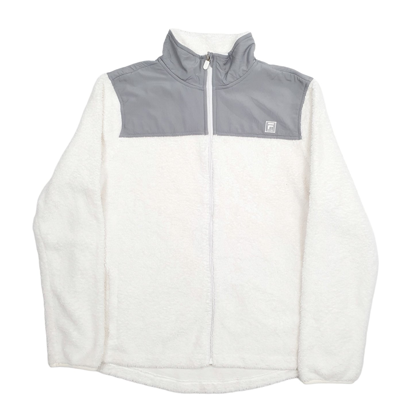 Mens Cream Fila  Full Zip Jumper