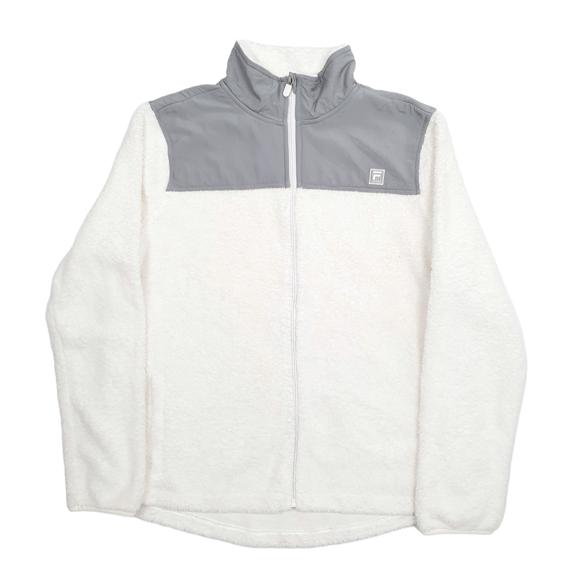 Mens Cream Fila  Full Zip Jumper