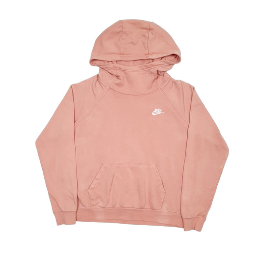 Womens Pink Nike Turtle Neck Hoodie Jumper