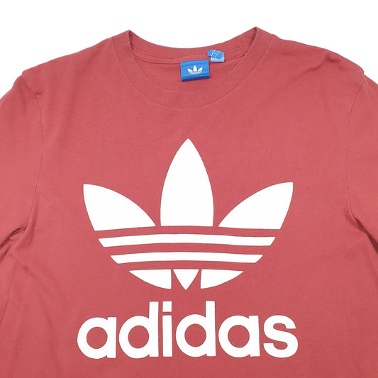 Adidas Short Sleeve T Shirt Burgundy