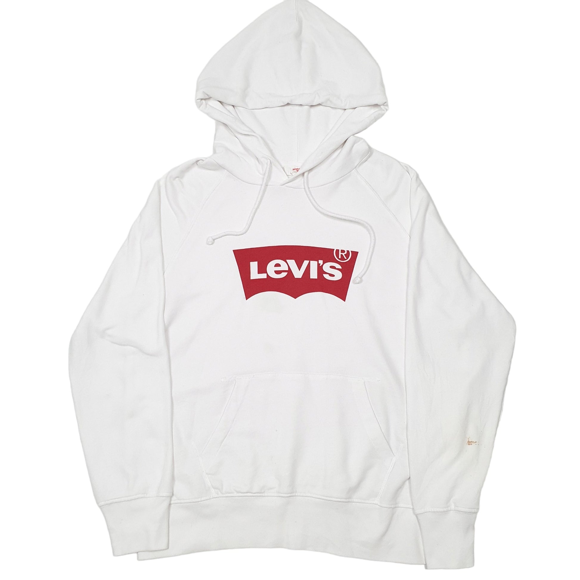 Mens White Levis  Hoodie Jumper