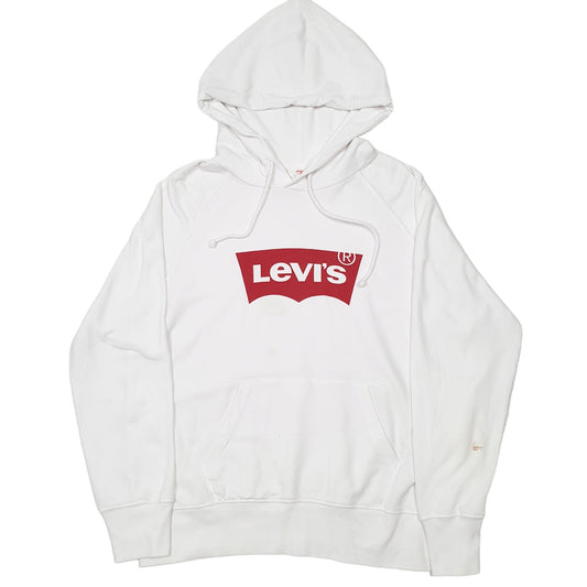 Mens White Levis  Hoodie Jumper