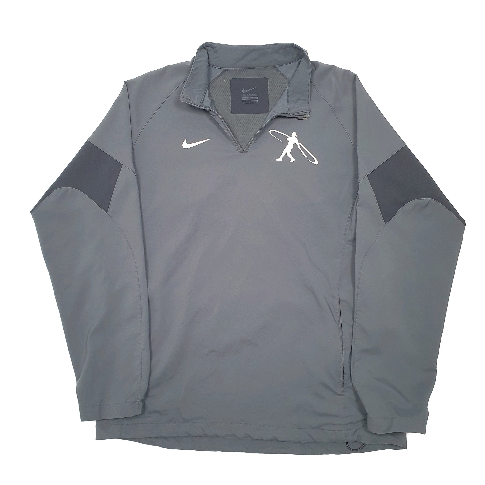 Mens Grey Nike Baseball Active Training Quarter Zip Jumper