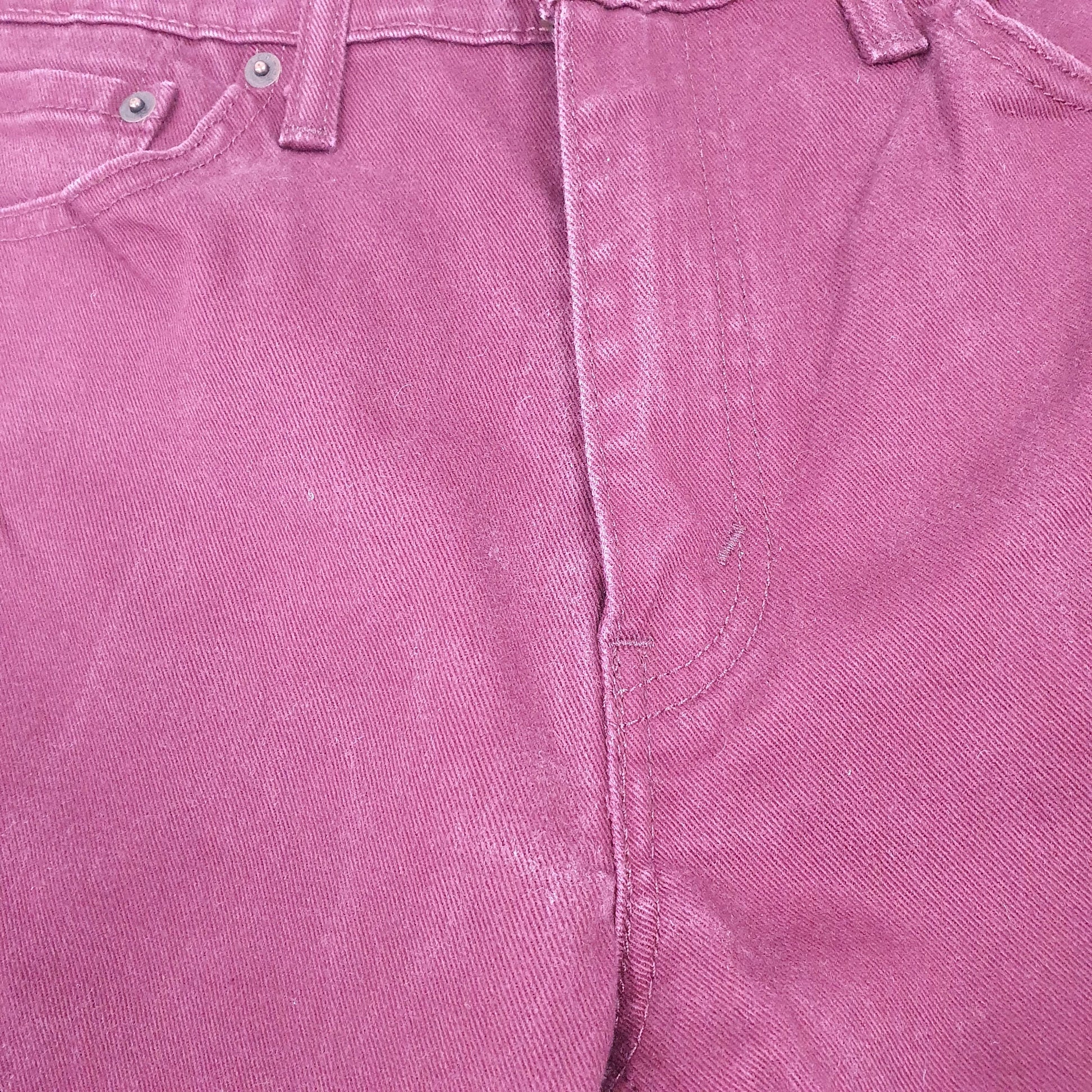 Levis 513 Slim Fit Jeans W32 L32 Burgundy