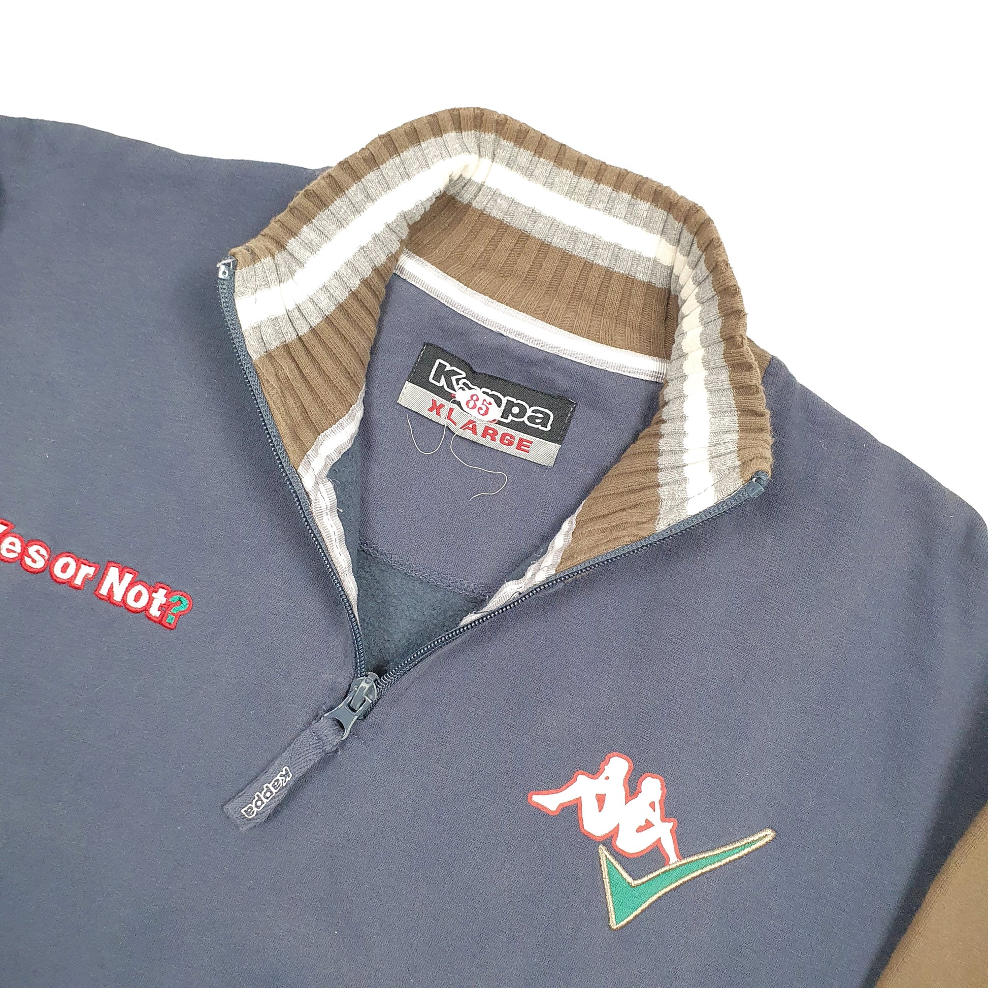 Kappa Yes or Not Quarter Zip M Navy