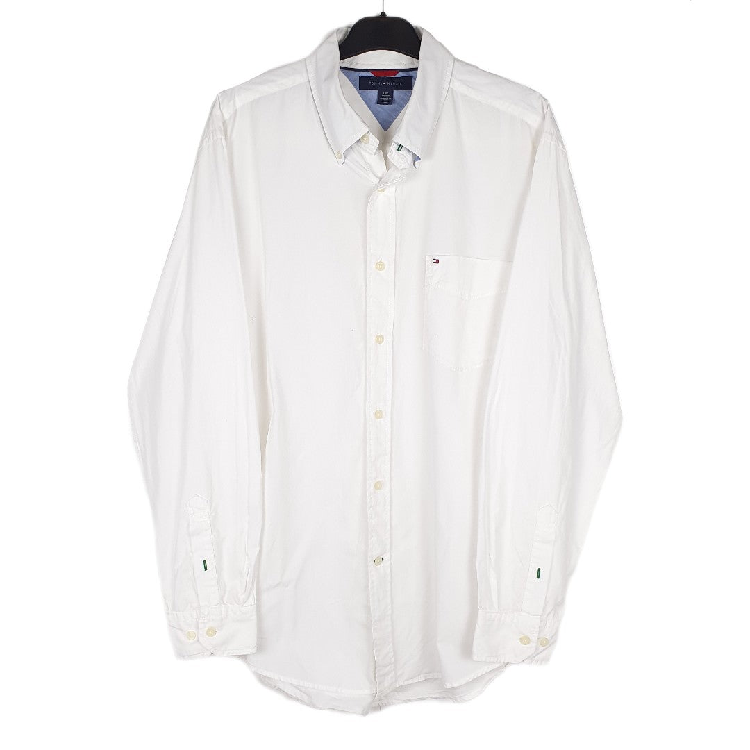 White Tommy Hilfiger Long Sleeve Shirt