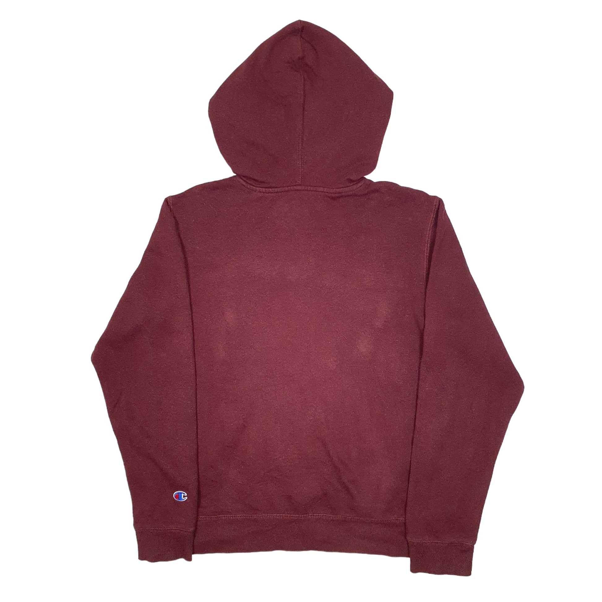 Mens Burgundy Champion Spellout Hoodie Jumper