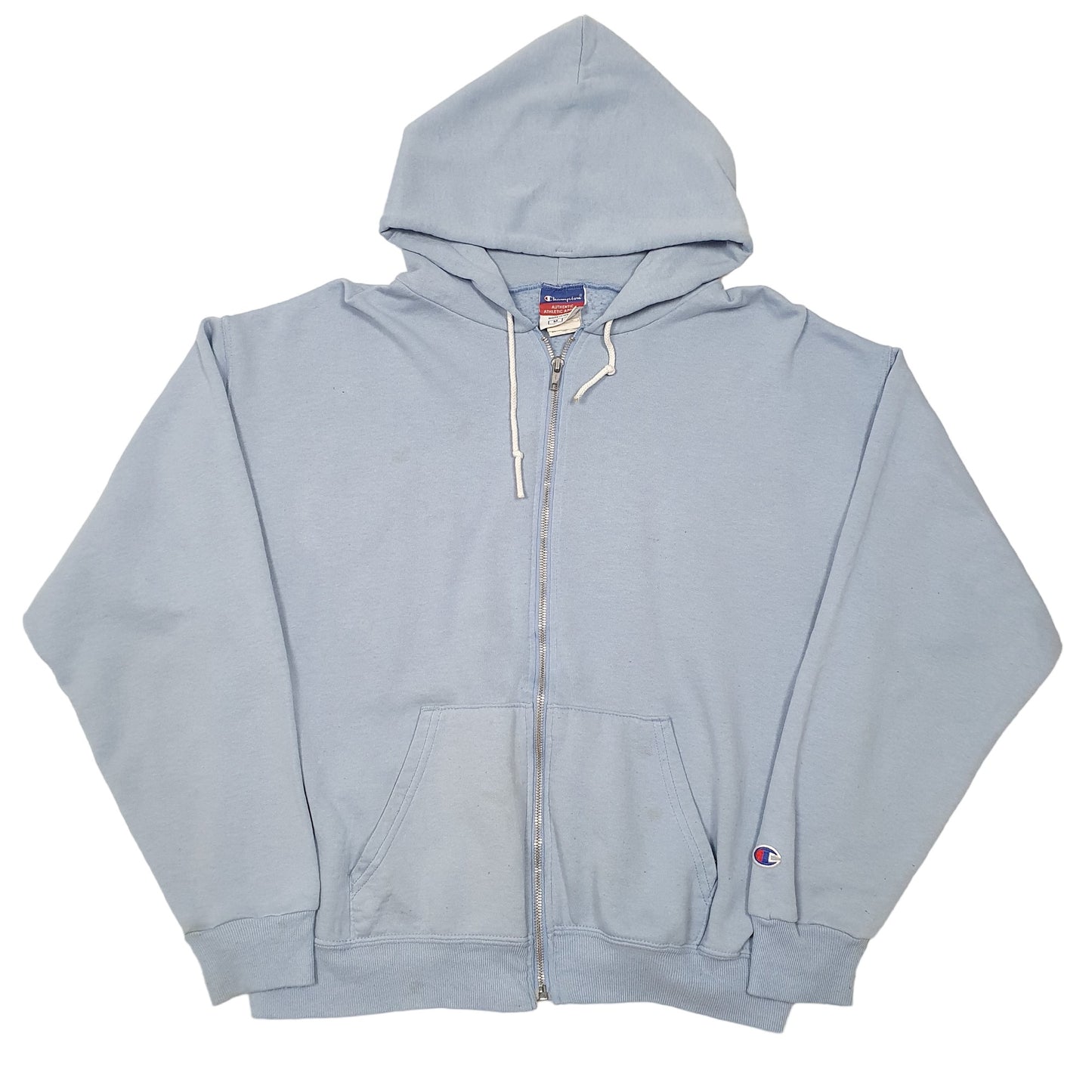 Mens Blue Champion Hoodie Full Zip Jumper