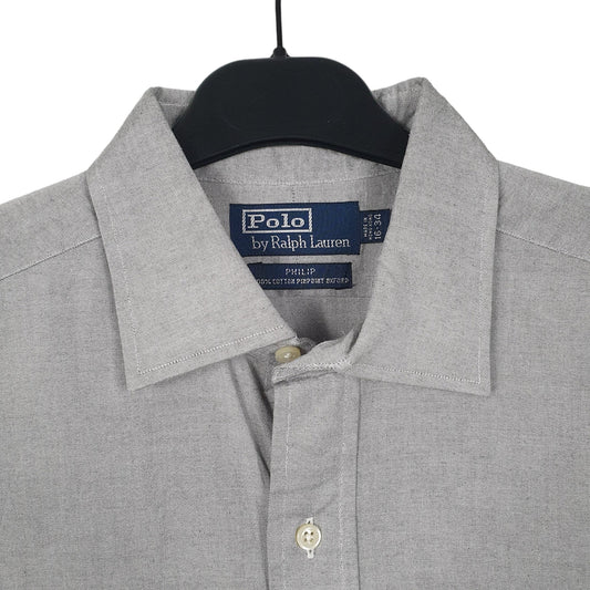 Mens Grey Ralph Lauren Phillip Polo Long Sleeve Shirt