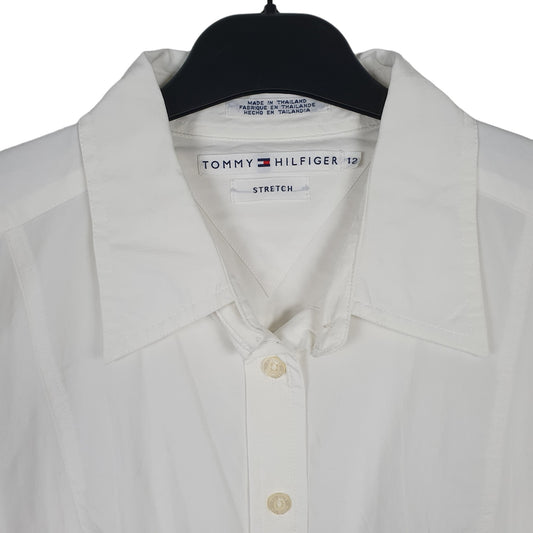 Womens White Tommy Hilfiger Stretch Long Sleeve Shirt