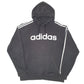 Mens Black Adidas Spellout Hoodie Jumper