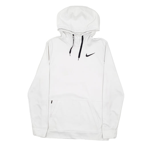 Mens White Nike Dri Fit Hoodie Jumper