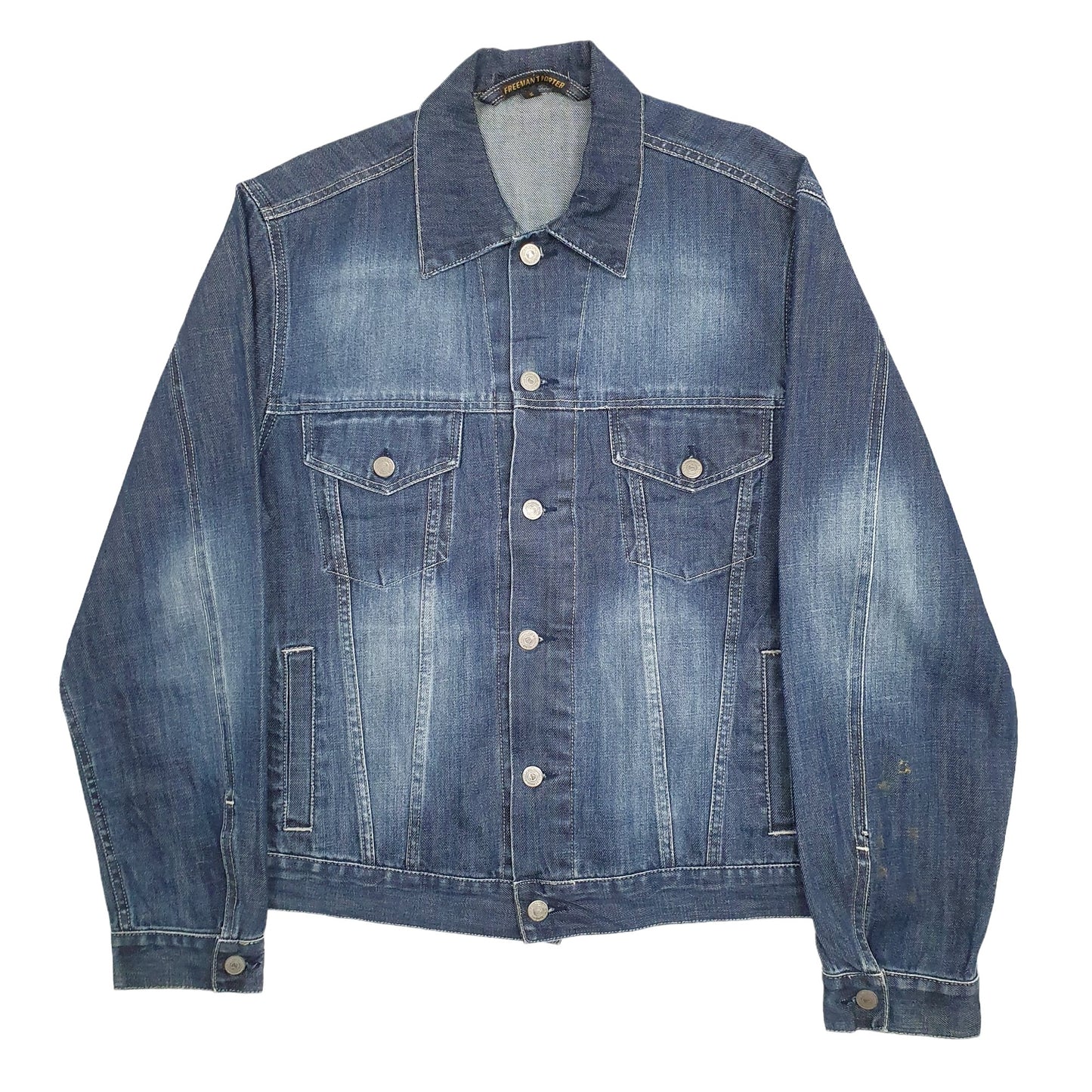 Mens Blue Freeman T Porter Trucker Denim Jacket Coat