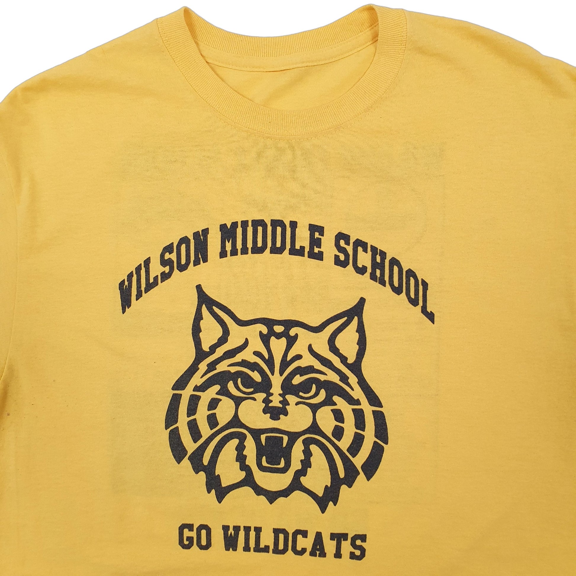 Mens Yellow Unbranded USA College Wildcats Short Sleeve T Shirt