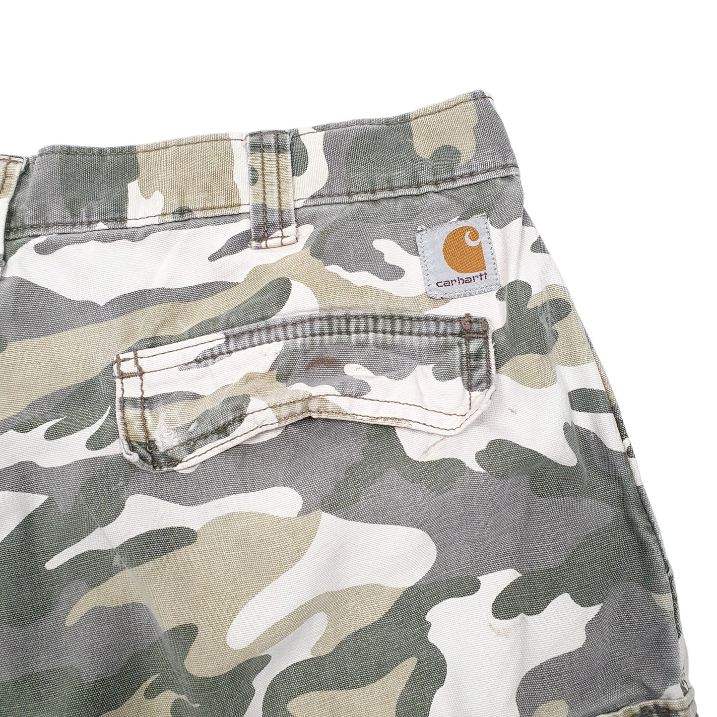 Mens Khaki Carhartt Combat Camouflage Cargo Shorts
