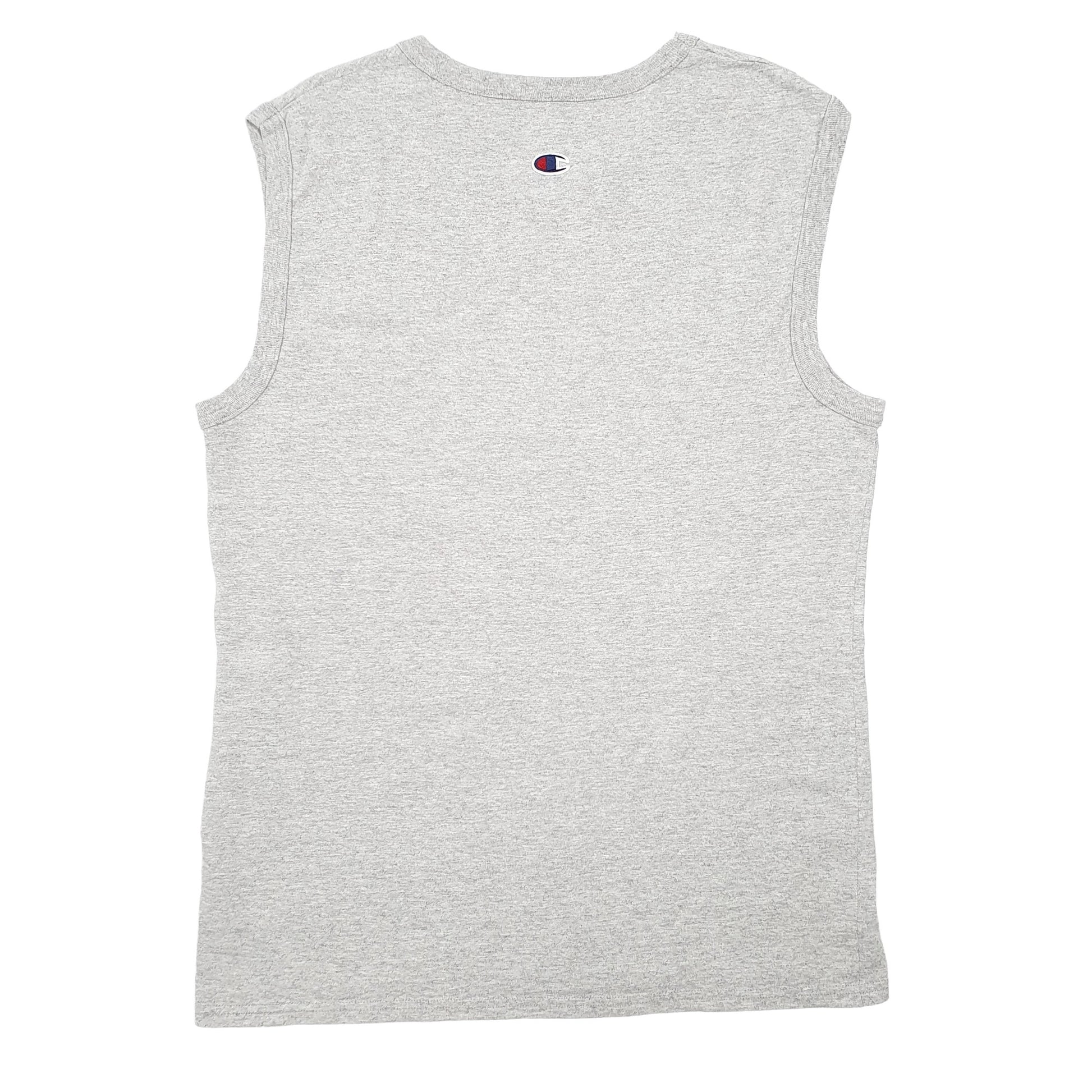 Champion Sleeveless Vest Short Sleeve T Shirt Grey