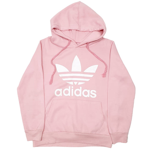 Womens Pink Adidas Hoodie Jumper