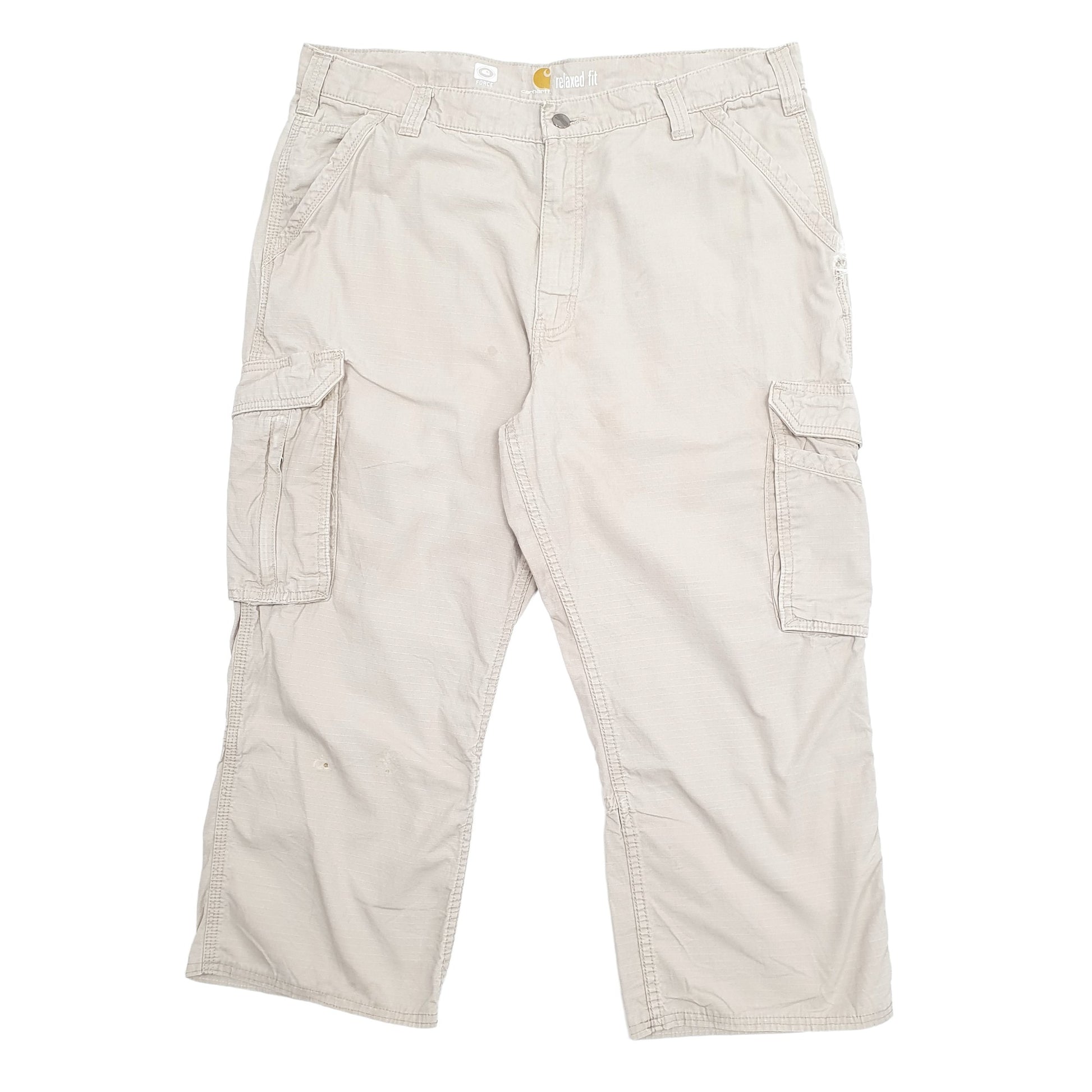 Mens Beige Carhartt  Cargo Trousers