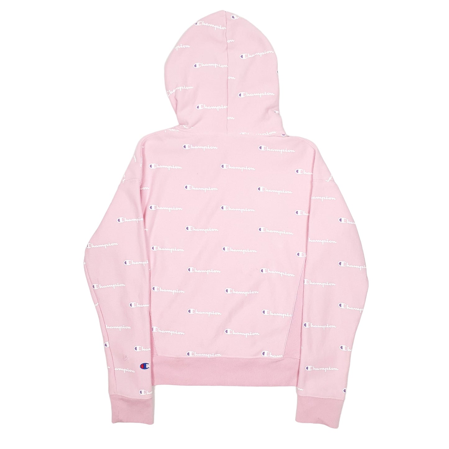 Mens Pink Champion Reverse Weave Hoodie Jumper