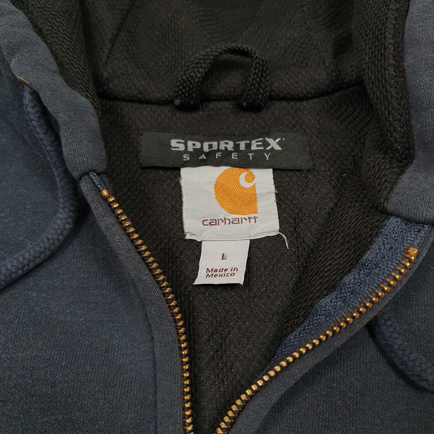  Navy Carhartt Hoodie Thermal Lined Active Full Zip Jumper