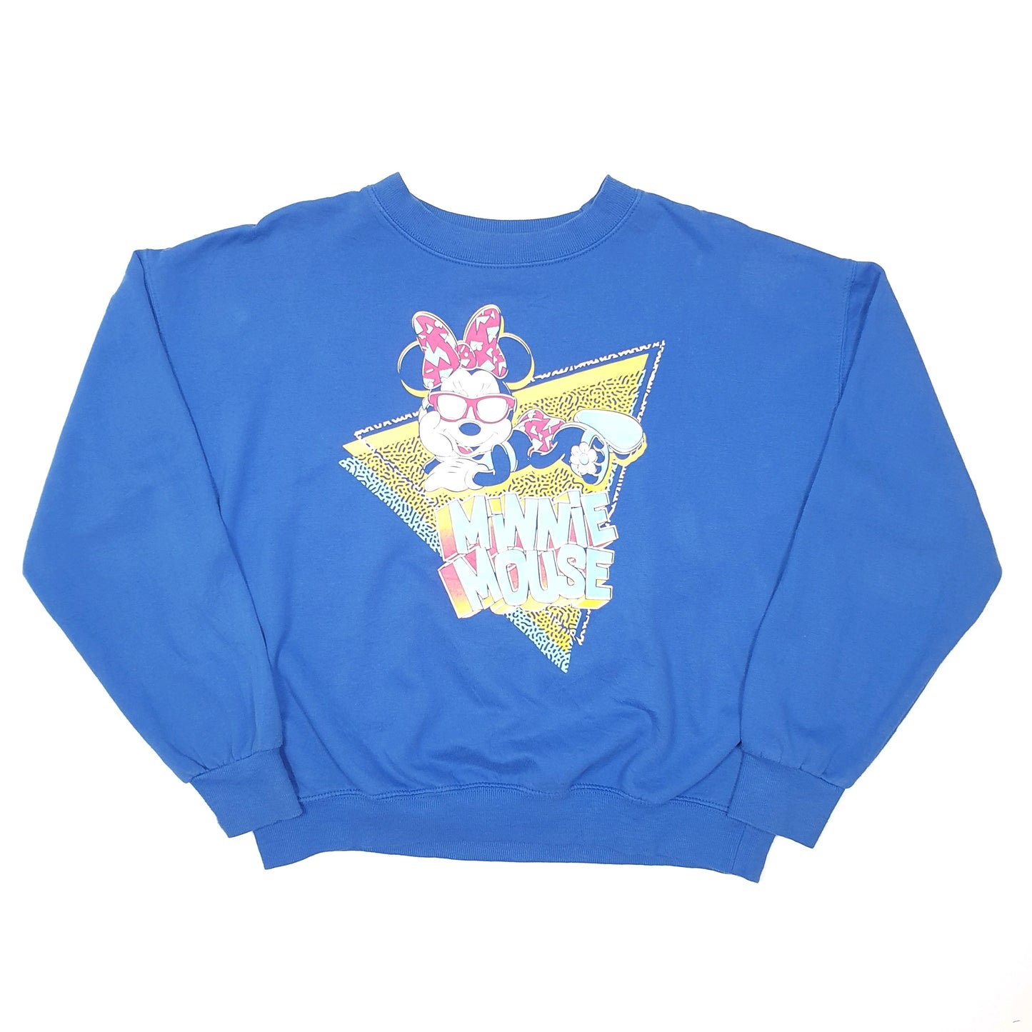 Mens Blue Disney Minnie Mouse Crewneck Jumper