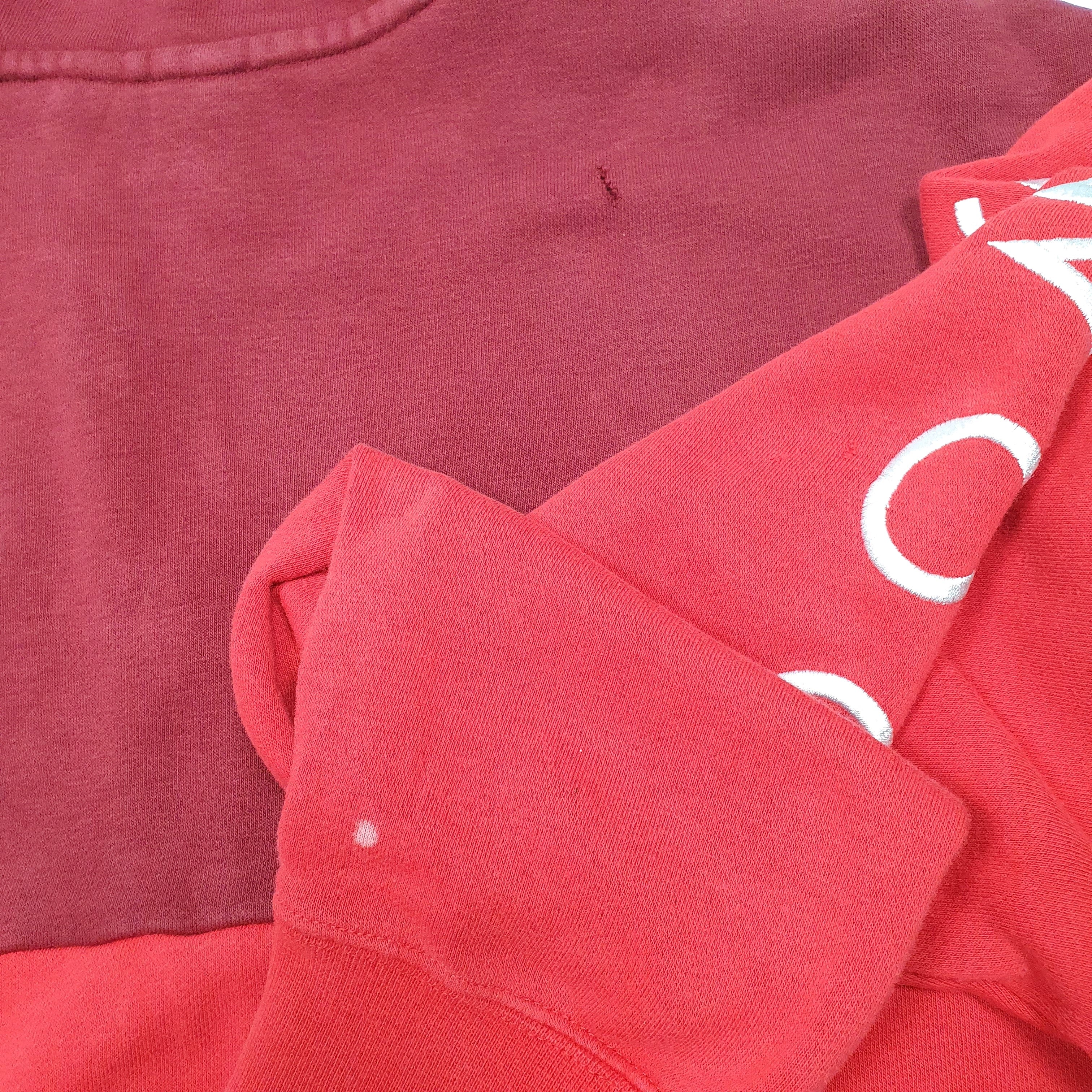 nike double swoosh red hoodie