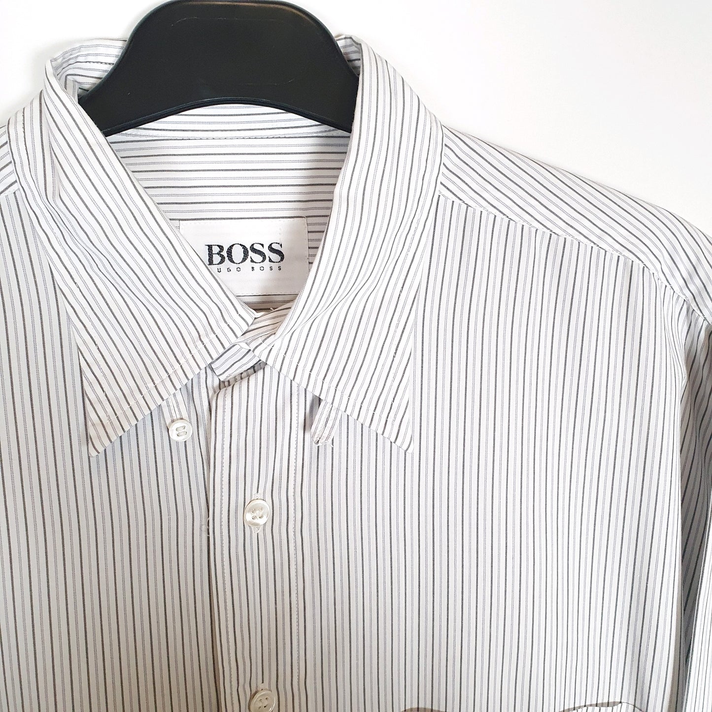 Hugo Boss Long Sleeve Regular Fit Striped Shirt White