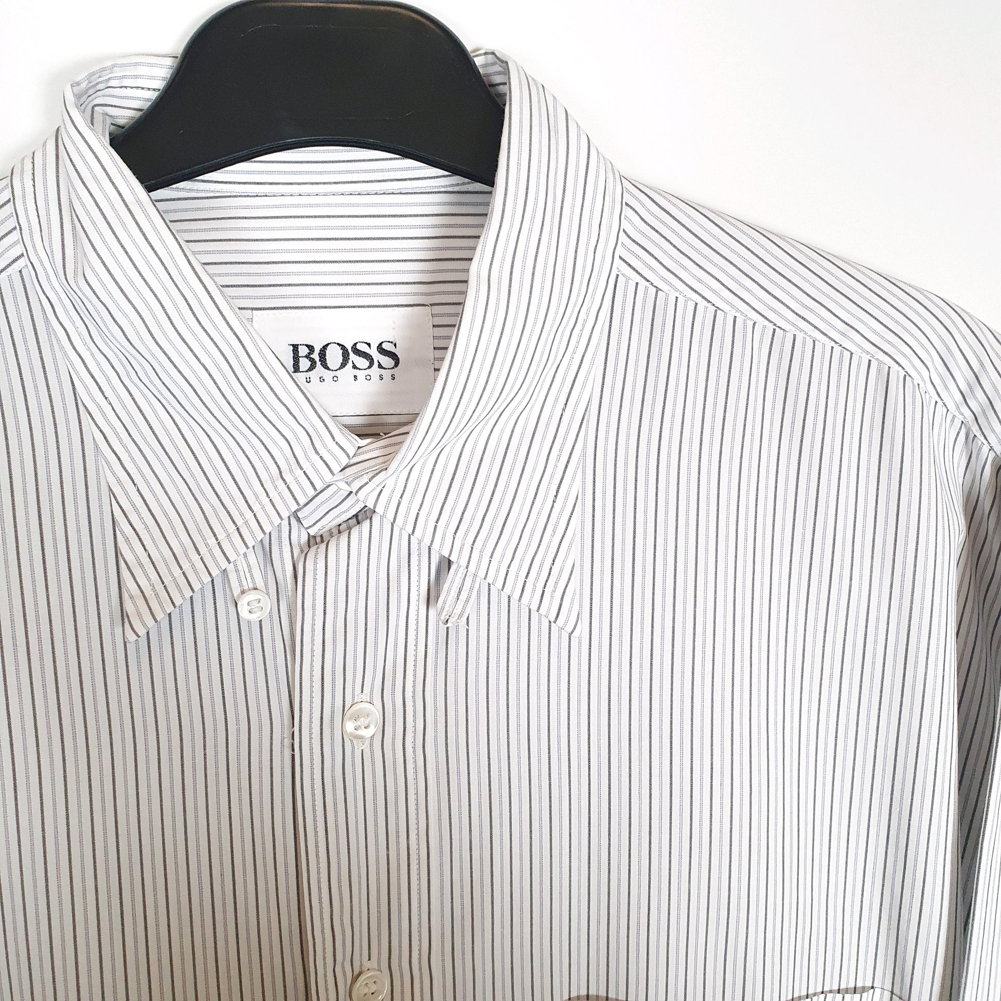 Hugo Boss Long Sleeve Regular Fit Striped Shirt White