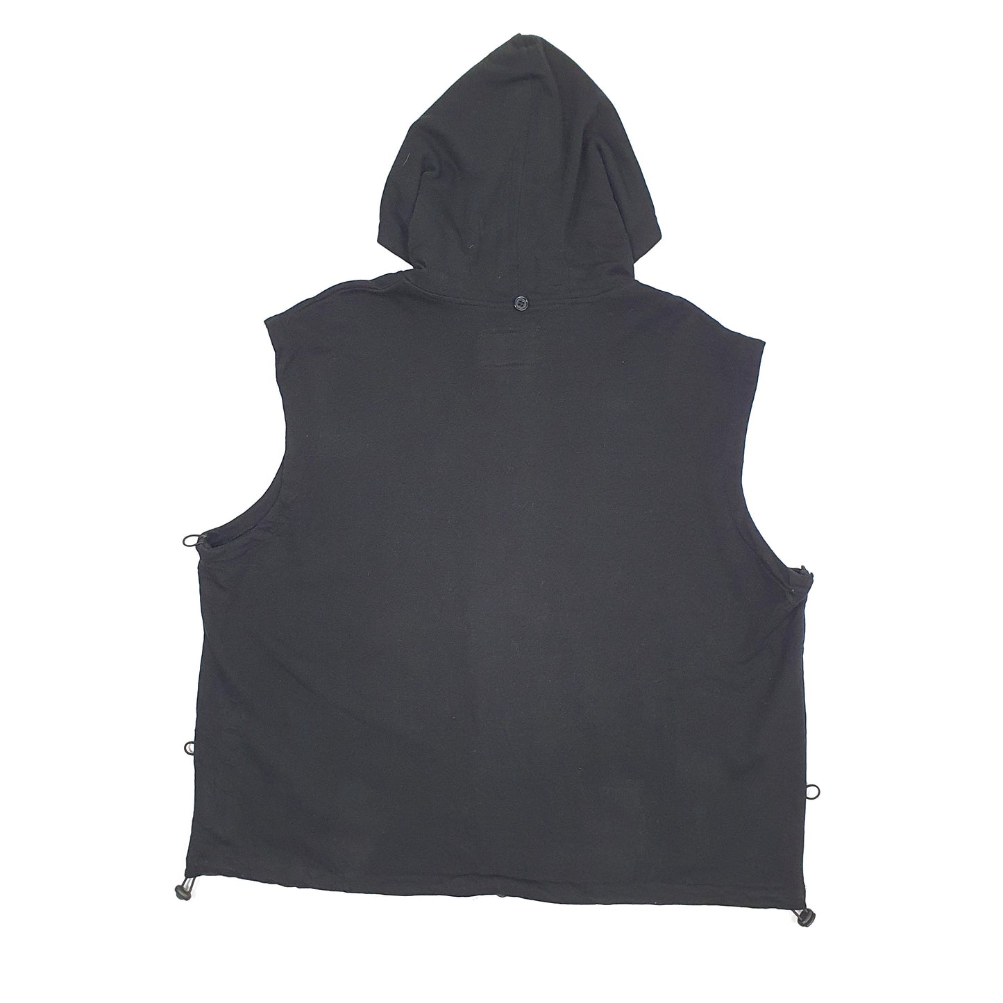Mens Black Harley Davidson Hooded Biker Gilet Jumper