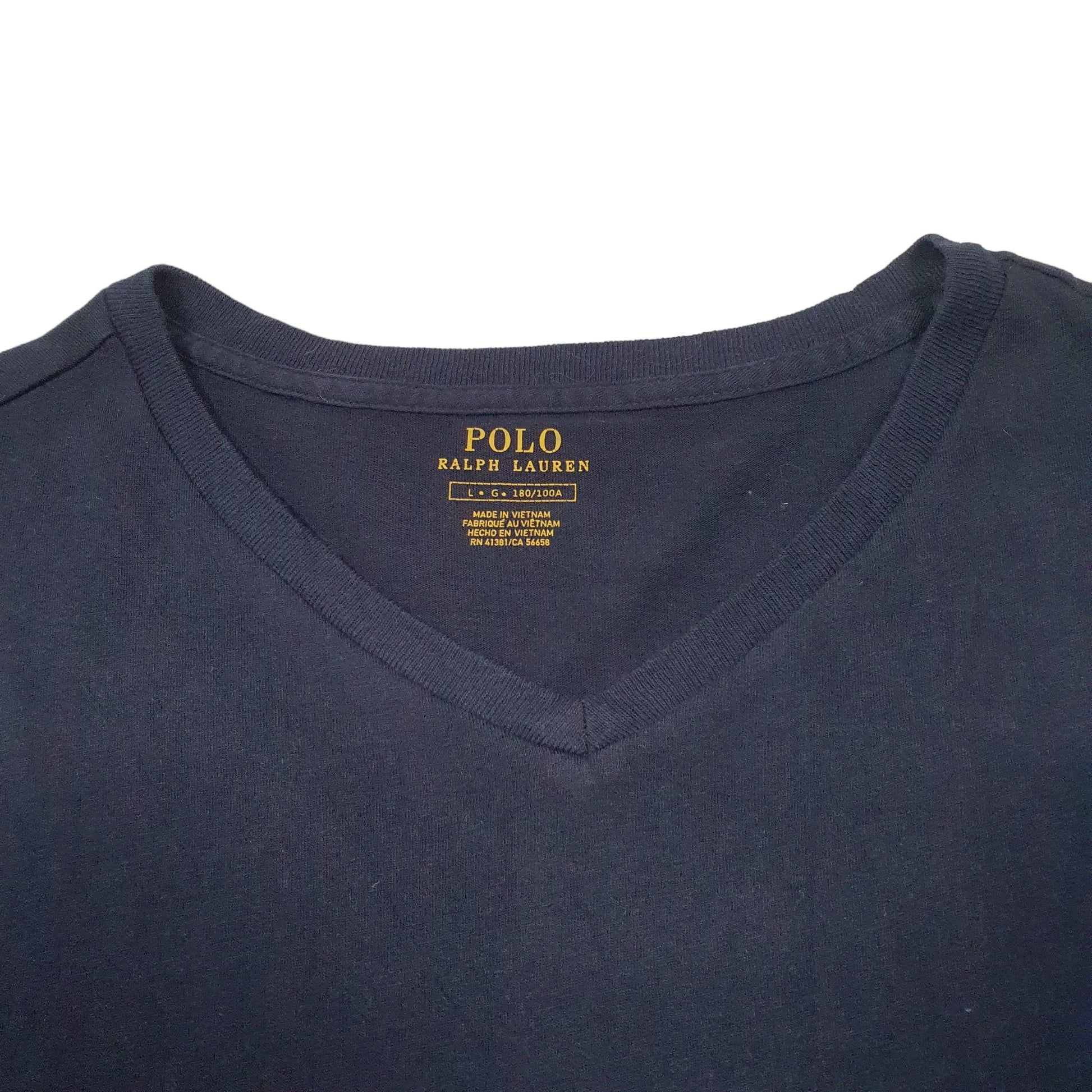 Mens Navy Ralph Lauren Polo V Neck Short Sleeve T Shirt